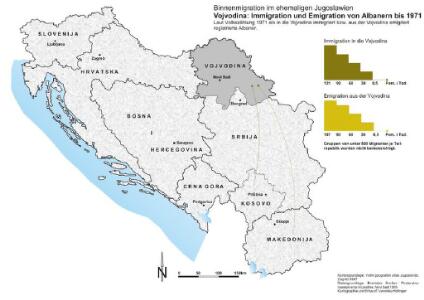 Vojvodina: Immigration und Emigration von Albanern bis 1971