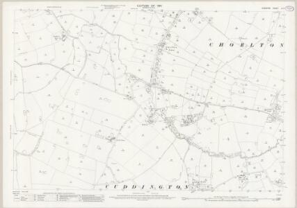 Cheshire LX.9 (includes: Chorlton; Church Shocklach; Cuddington; Horton; Shocklach Oviatt) - 25 Inch Map