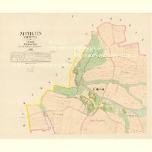 Zittietin (Zittětin) - c9457-1-001 - Kaiserpflichtexemplar der Landkarten des stabilen Katasters