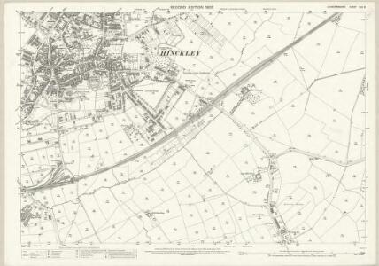 Leicestershire XLII.8 (includes: Hinckley) - 25 Inch Map