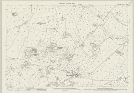 Cornwall LXXI.5 (includes: Mabe; St Gluvias; Stithians) - 25 Inch Map