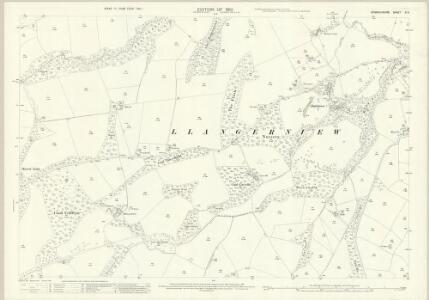 Denbighshire XI.4 (includes: Llangernyw) - 25 Inch Map