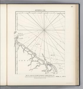 Facsimile:  Part of Chart of the Guiana Coast by Jefferys.