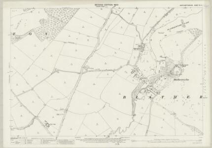 Northamptonshire XII.2 (includes: Blatherwycke; Bulwick; Laxton) - 25 Inch Map