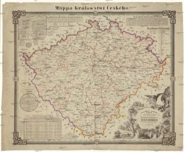 Topographisch-statistische Post und Strassenkarte des Königreiches Boehmen