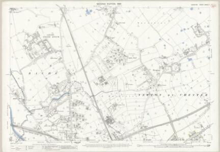 Cheshire XXXVIII.7 (includes: Bache; Chester; Hoole; Upton by Chester) - 25 Inch Map