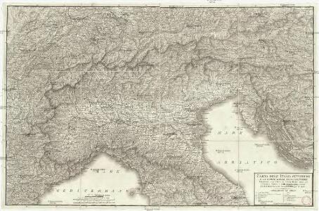 Carte dell'Italia superiore e di parte degli stati limitrofi