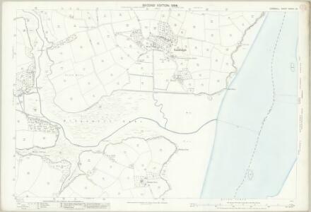 Cornwall XXXVIII.13 (includes: Bere Ferrers; Bickleigh; Botus Fleming; Landulph; Plymouth; Saltash) - 25 Inch Map