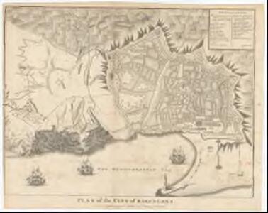 Plan of the city of Barcelona for Mr. Tindal's continuation of Mr. Rapin's History of England ; J. Basire sculp.