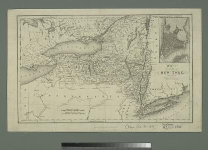 Map of the state of New York with part of Upper Canada / engraved & printed by Fenner Sears & Co.