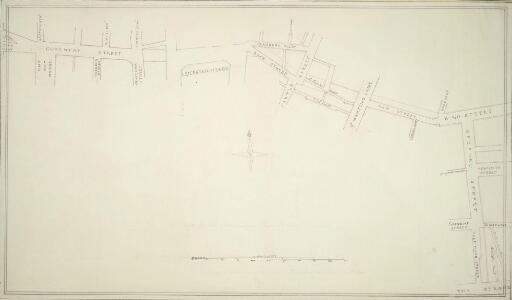 Drawn Plan of a new Street from Piccadilly to King Street, Covent Garden