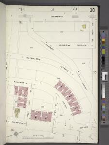 Manhattan, V. 12, Plate No. 30 [Map bounded by Broadway, W. 193rd St., St. Nicholas Ave.]