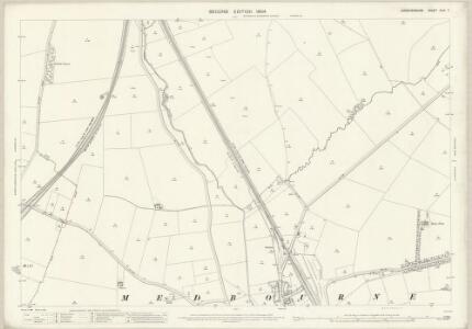 Leicestershire XLVI.7 (includes: Blaston; Hallaton; Medbourne; Slawston) - 25 Inch Map