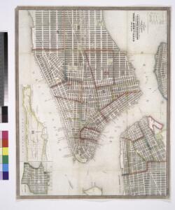Map of the city of New York : with the adjacent cities of Brooklyn & Jersey City, & the village of Williamsburg / drawn & engraved by John M. Atwood, 19 Beekman St., N.Y.