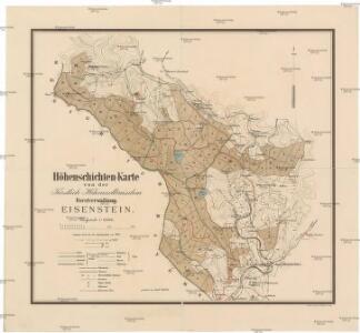 Höhenschichten-Karte von der fürstlich Hohenzollern'schen Forstverwaltung Eisenstein