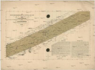 Karte der totalen Sonnenfinsterniss am 8. July 1842