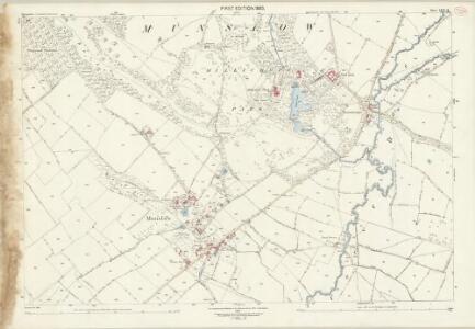 Shropshire LXIV.8 (includes: Diddlebury; Eaton Under Haywood; Munslow; Tugford) - 25 Inch Map