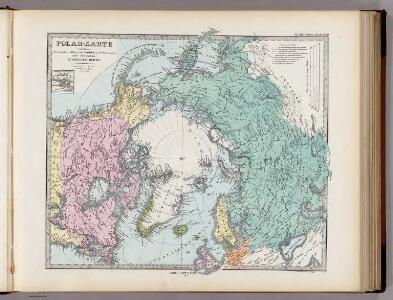 Polar-Karte enthaltend: die Lander u. Meere vom Nord-Pol bis 50 degrees N.