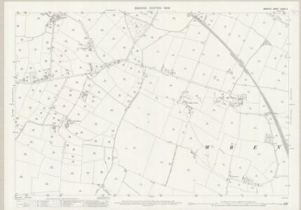 Norfolk LXXXVI.3 (includes: Ashwellthorpe; Bracon Ash; Wreningham; Wymondham) - 25 Inch Map