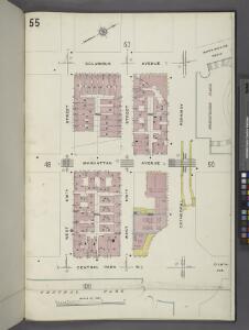 Manhattan V. 7, Plate No. 55 [Map bounded by Columbus Ave., Cathedral Parkway, Central Park West, W. 108th St.]