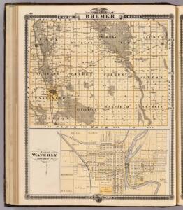 Map of Bremer County, Plan of Waverly, State of Iowa.