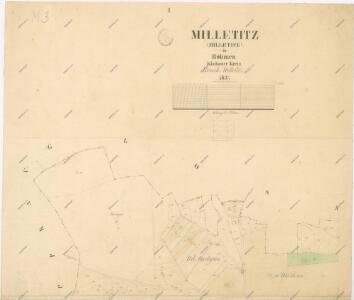 Katastrální mapa obce Miletice