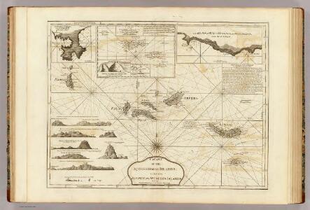 Chart of the Acores (Hawks) Islands.
