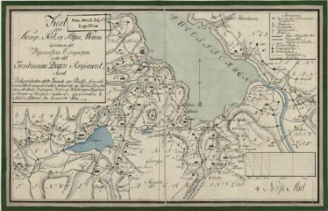 Kartblad 178: Kart over Konge- Post- og Alfar-Weiene igiennom det Byenæsiske Compagnie under det Trondhiemske Dragonregiment