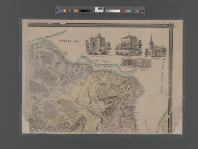 Map of Staten Island o Richmond County. 16 views of buildings on border. Also view of Elliottville the property of Dr. S. M. Elliott.