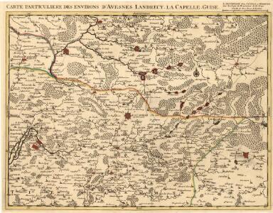 Carte particuliere des environs d'Avesnes Landrecy, la Capelle, Guise