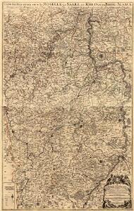 Carte des Pais qui sont situez éntre la Moselle, la Saare, le Rhein, et la Basse Alsace