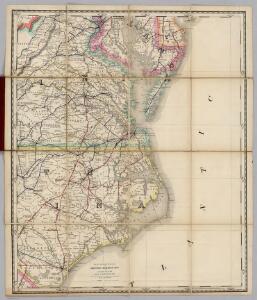 (Virginia, N. Carolina) Railroad Map of the United States.