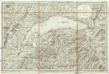 Carte du Lac de Geneve et de ses environs