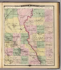 Map of Juneau and Adams counties, State of Wisconsin.