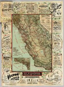 Map of California Roads for Cyclers.