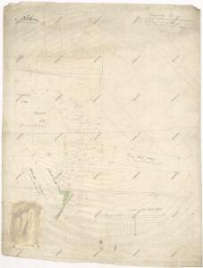 Polohopisná mapa  metternichovských důlních měr Karolina, Franz Josef a Elisabeth u Ejpovic