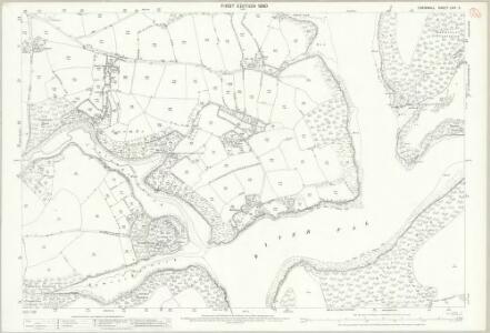 Cornwall LXV.5 (includes: Feock; Kea; Philleigh; St Michael Penkevil) - 25 Inch Map