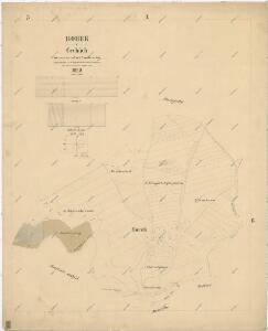 Katastrální mapa obce Borek WC-VI-VII-18 af df ag dg