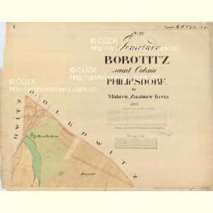 Borotitz - m0169-1-001 - Kaiserpflichtexemplar der Landkarten des stabilen Katasters