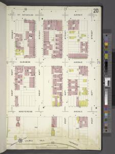 Manhattan, V. 12, Plate No. 20 [Map bounded by St. Nicholas Ave., W. 185th St., Laurel Hill Terrace, W. 182nd St.]