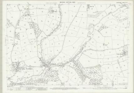 Devon XLIII.4 (includes: East Worlington; Thelbridge; Witheridge) - 25 Inch Map
