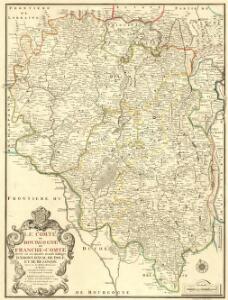 Le Comté de Bourgogne dit Franche-Comté Divisé en ses Quatre Grands Balliages d'Amont, d'Aval, de Dole, et de Besançon