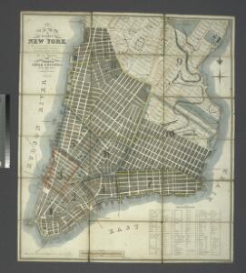 Plan of the city of New-York : the greater part from actual survey made expressly for the purpose (the rest from authentic documents) / by Thos. H. Poppleton, city surveyor ; P. Maverick sc. Newark.