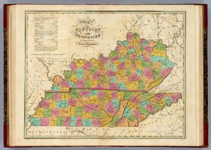 Map of Kentucky And Tennessee.