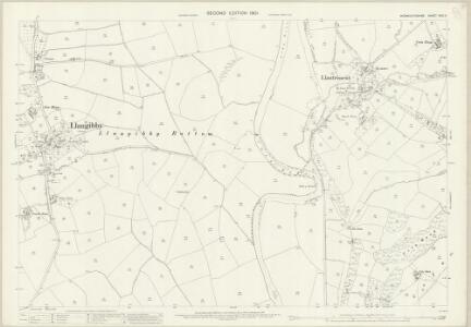 Monmouthshire XXIV.11 (includes: Llangybi Fawr; Llantrisaint Fawr) - 25 Inch Map