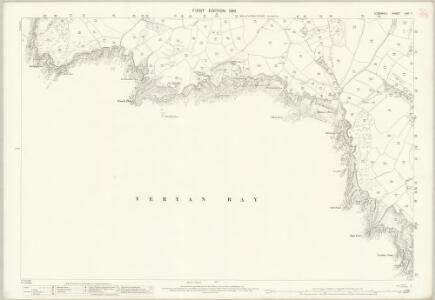 Cornwall LXVI.6 (includes: Gorran; St Michael Carhays; Veryan) - 25 Inch Map