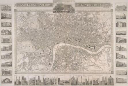 PLAN OF LONDON FROM AN ACTUAL SURVEY WITH ALL THE RAILROADS AND IMPROVEMENTS TO THE PRESENT TIME