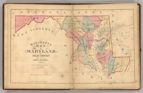 Martenet's Map of Maryland, Atlas Edition.