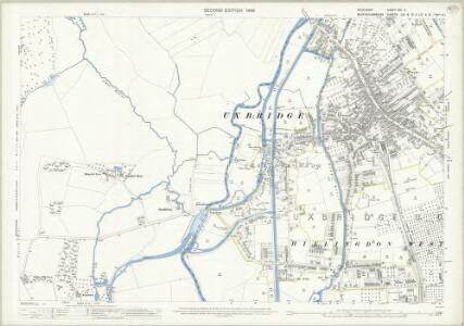 Middlesex XIV.3 (includes: Denham; Iver; Uxbridge) - 25 Inch Map