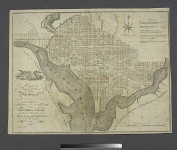 Plan of the city of Washington in the territory of Columbia : ceded by the states of Virginia and Maryland to the United States of America and by them established as the seat of their government, after the year 1800 / Rollinson sculp't N. York.